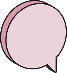 핑크 입체 말풍선