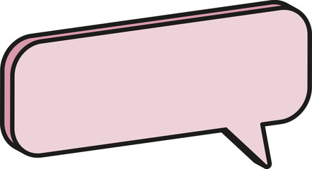 핑크 입체 말풍선