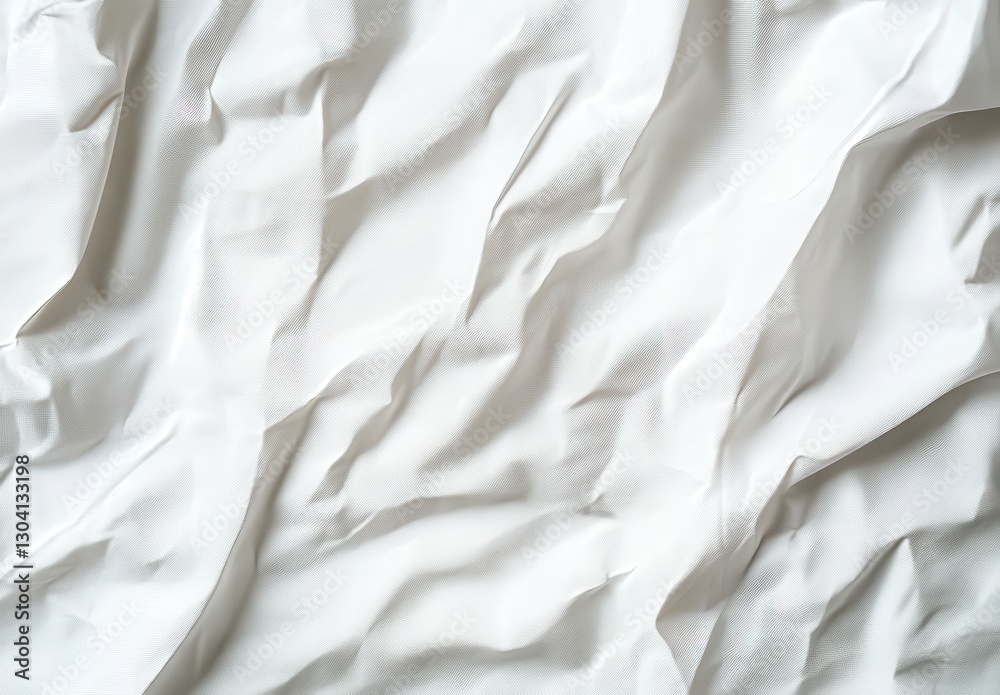 Poster smooth white fabric texture with soft wrinkles and natural flow for background or design use in vari