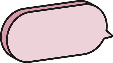 핑크 입체 말풍선