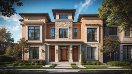 Fototapeta premium Single-Family Home, Townhouse, Condo, Apartment – Find Your Home 