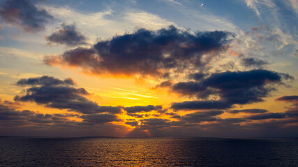 sunset over the sea