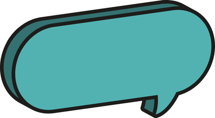 파랑 입체 말풍선