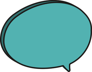 파랑 입체 말풍선