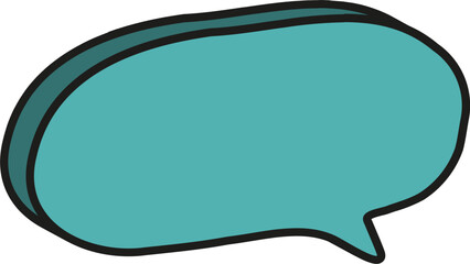 파랑 입체 말풍선