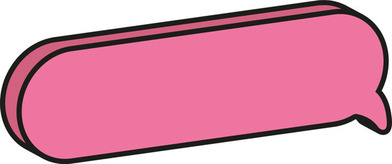 핑크 입체 말풍선