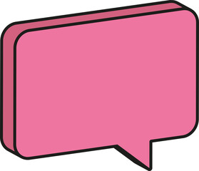 핑크 입체 말풍선