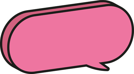 핑크 입체 말풍선