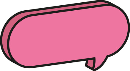 핑크 입체 말풍선