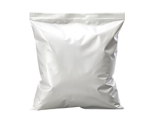 Blank chips bag mockup, food snack bag isolated on transparent background. potato chip bag mockup With clipping Path included. Chips paper package or Food Packaging
