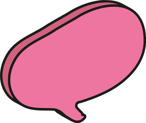 핑크 ,입체 ,말풍선