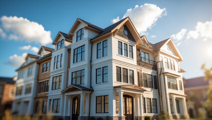 Fototapeta premium Single-Family Home, Townhouse, Condo, Apartment – Find Your Home 