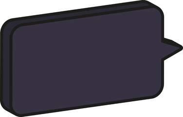 블랙 입체 말풍선