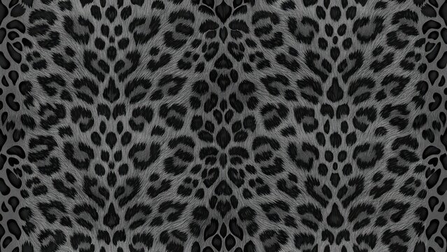 Seamless Leopard skin texture Leopard print pattern in black and gray hues for stylish designs.