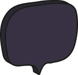 블랙 입체 말풍선