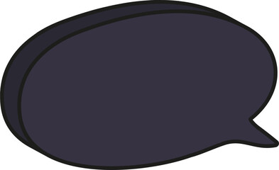 블랙 입체 말풍선