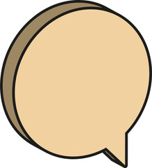 베이지 입체 말풍선