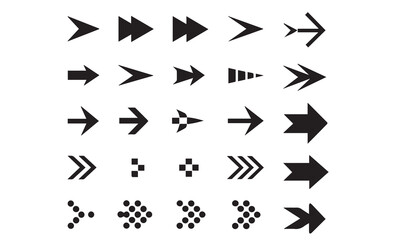 Arrow icon set 