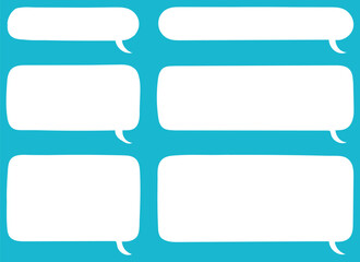 Obraz premium Set of speech bubbles. Speak bubble text, cartoon chatting box, message box. Blank empty speech bubbles. Vector illustration.