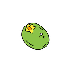 fruit coloring drawing 