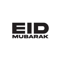 Eid Mubarak typography