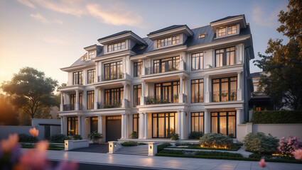 Naklejka premium Single-Family Home, Townhouse, Condo, Apartment – Find Your Home 