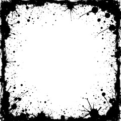 vector grunge frame with transparent background