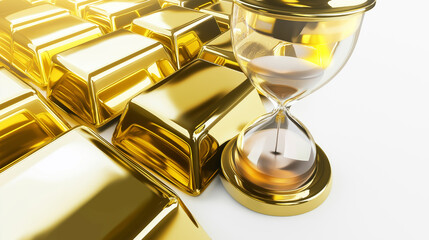 hour glass symbol of time like gold