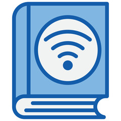 E Book Blue White Icon