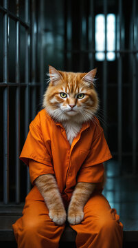 cat in jail , prison .
