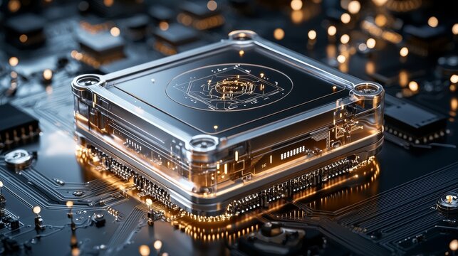 Exploring innovative technology in digital computing modern laboratory 3d rendered image high-tech environment close-up perspective future concept for seo impact