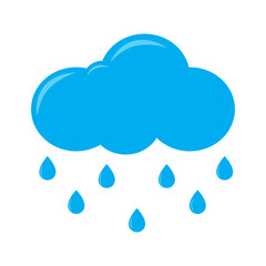simple design of clouds and rain, for markers and stickers