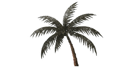 Elegant Palm Tree Silhouette Soft Light Background. AI Generated