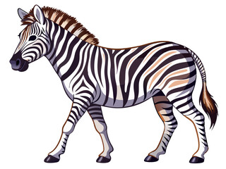 zebra on white background