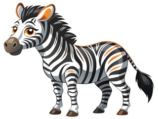 zebra isolated on white