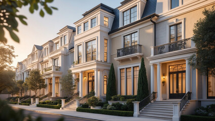 Fototapeta premium Single-Family Home, Townhouse, Condo, Apartment – Find Your Home 