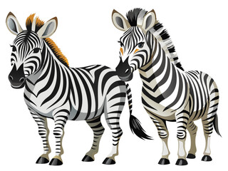 zebra isolated on white background