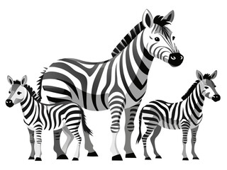 zebra isolated on white