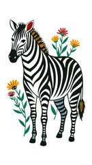 zebra cartoon vector illustration