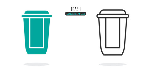 Illustration symbol. Trash abstract illustration design. Stock vector icon.