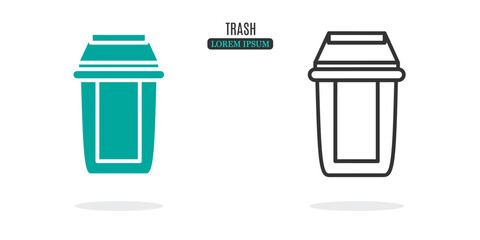 Illustration symbol. Trash abstract illustration design. Stock vector icon.