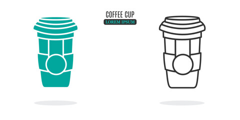 Illustration symbol. Coffee cup abstract illustration design. Stock vector icon.