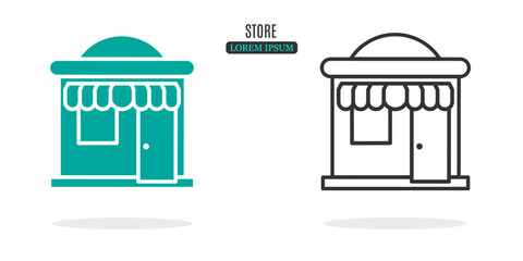 Illustration symbol. Store abstract illustration design. Stock vector icon.