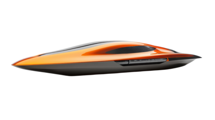 White plastic bike with black and white sports car, surrounded by office tools, equipment, and documents, including a stack of books, newspaper, and a boat, set against a red background