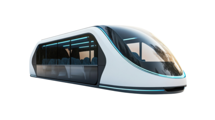 Blue train isolated on a white background