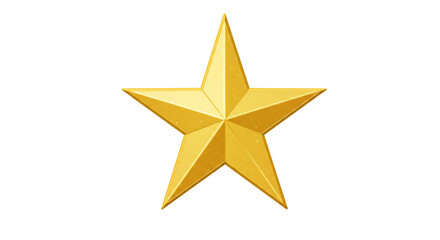 Obraz premium Golden Star Gleams Brightly Simple Graphic Design. AI Generated