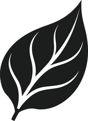 Minimalist Leaf Silhouette Vector - Nature-Inspired Eco Symbol