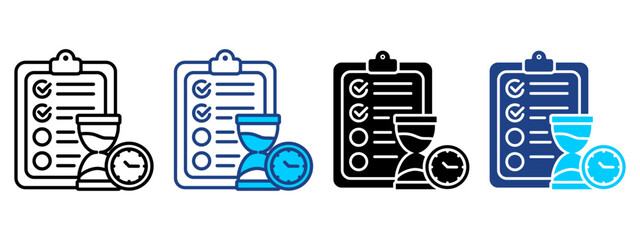 Project Timeline Icon Set Multiple Style Collection