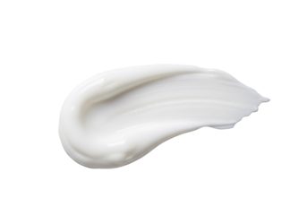 Creamy white lotion swirl softly textured. AI Generated