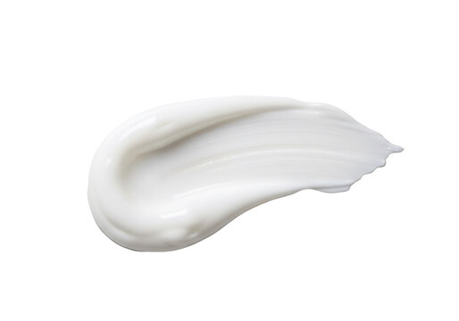 Creamy white lotion swirl softly textured. AI Generated